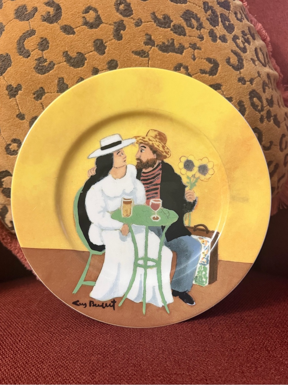 Williams Sonoma Marché Aux Fleurs Guy Buffet Van Gogh Amoureux Salad Plate 7.75”